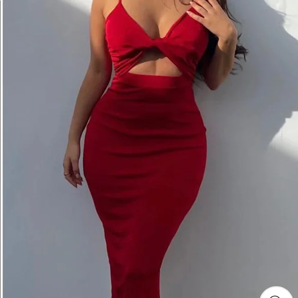 jaus dresses NWT Dress Lovers Bodycon Off-The-Shoulder Midi in White It has tie attached to the dress which can be tied at the front or back Runway Dresses | Jaus (